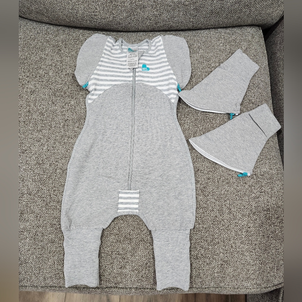 Love to Dream Gray and White Kids Pajamas Sleep Sack